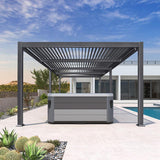 Outdoor Louvered Pergola Patio Sun Shade Shelter